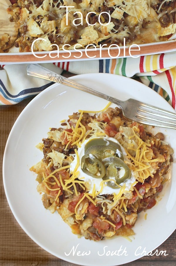 Taco Casserole is an EASY dinner idea that's full of Tex Mex flavor that's sure to become a family favorite. 