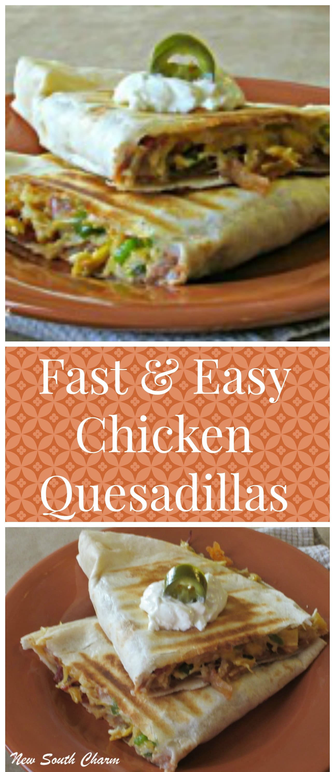 Fast and Easy Chicken Quesadillas - New South Charm: