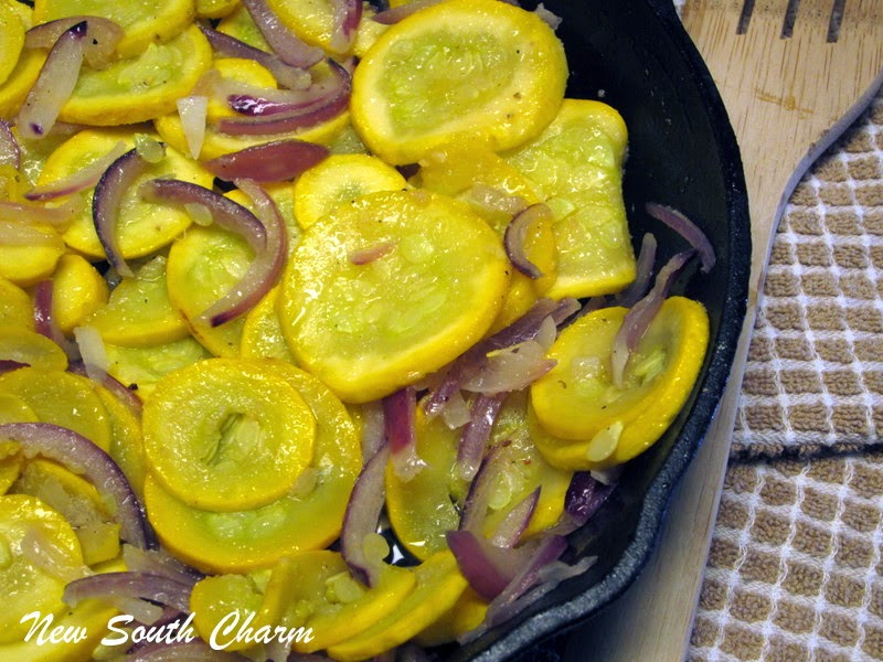 Yellow Squash, Red Onion