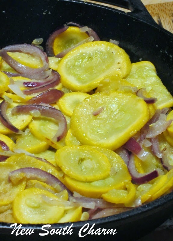 Yellow Squash, Red Onions