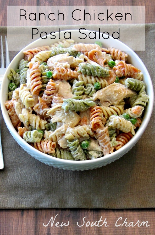 Ranch Chicken Pasta Salad - New South Charm: