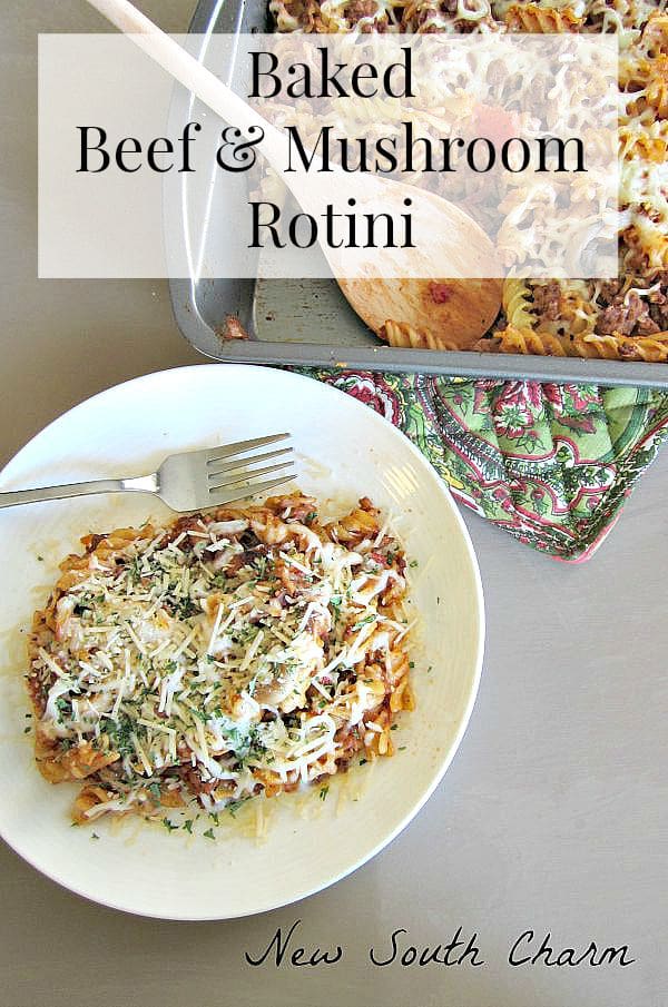 Baked Beef and Mushroom Rotini