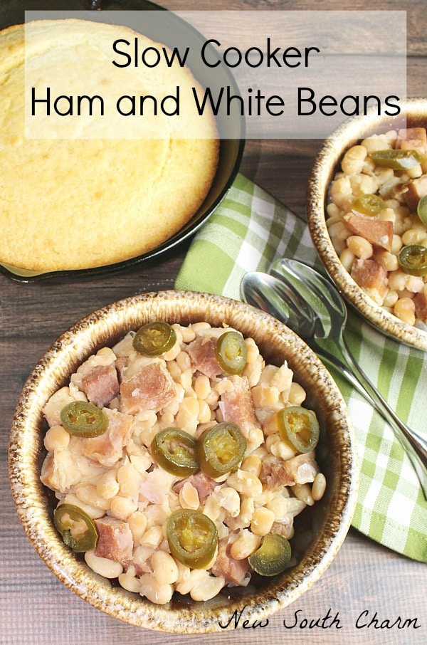 Slow Cooker Ham and White Beans