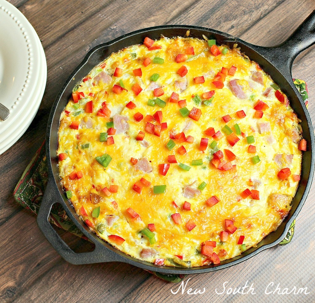 Western Omelette Frittata - New South Charm