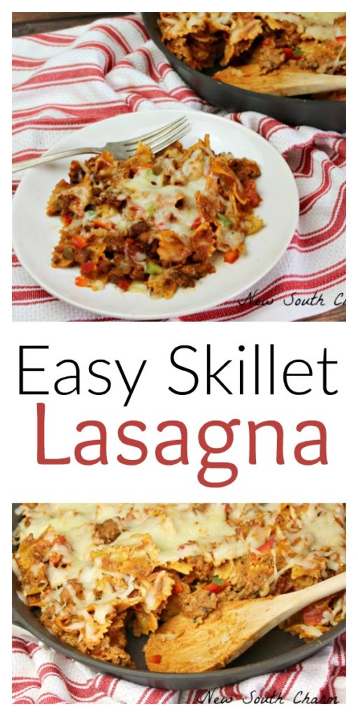 Easy Skillet Lasagna #SundaySupper - New South Charm: