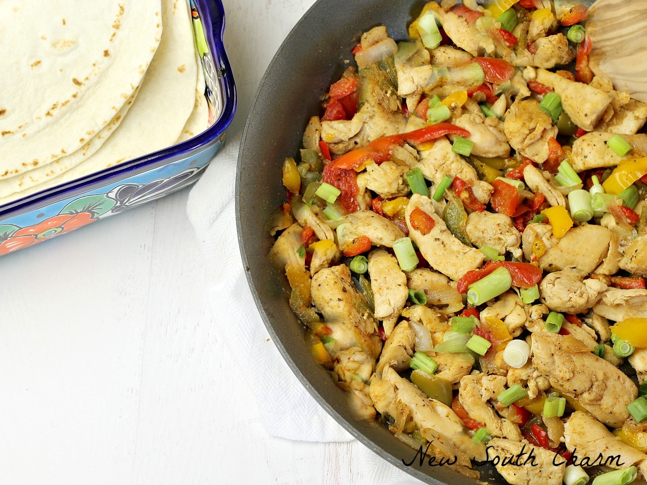 30 Minute Chicken Fajitas are a family friendly recipe for a fast, easy dinner. 