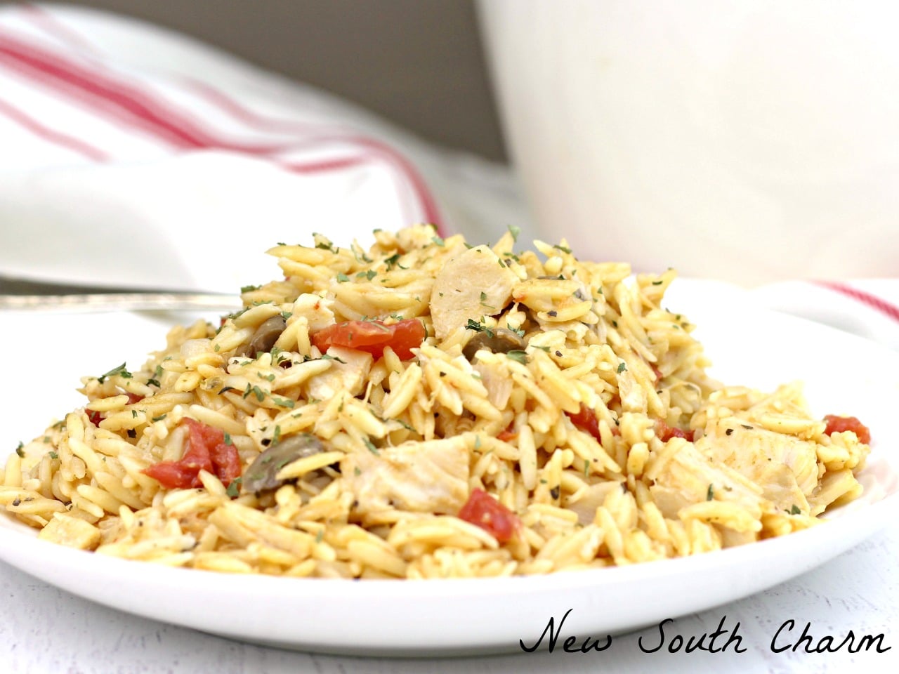 One Pot Creamy Chicken Orzo Pasta Recipe 