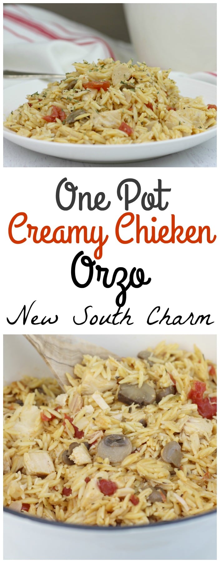 Just 30 minutes is all you need to make this easy One Pot Creamy Chicken Orzo. 