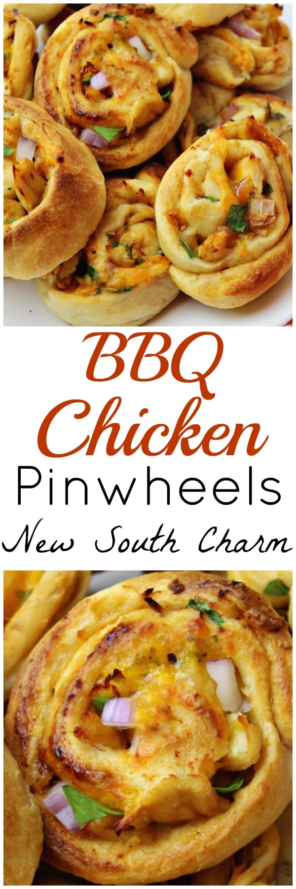 BBQ Chicken Pinwheels this easy recipe is perfect for a party, tailgate or easy dinner. 