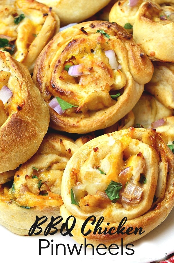 These BBQ Chicken Pinwheels are an easy recipe idea that is the perfect appetizer for a party or an easy meal.