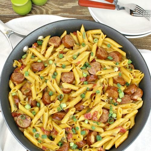 Spicy Sausage and Penne Pasta - New South Charm: