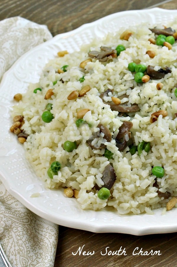 Mushroom and Toasted Pine Nut Pilaf 