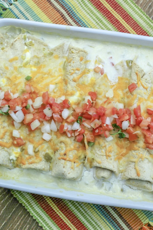 white chicken enchiladas