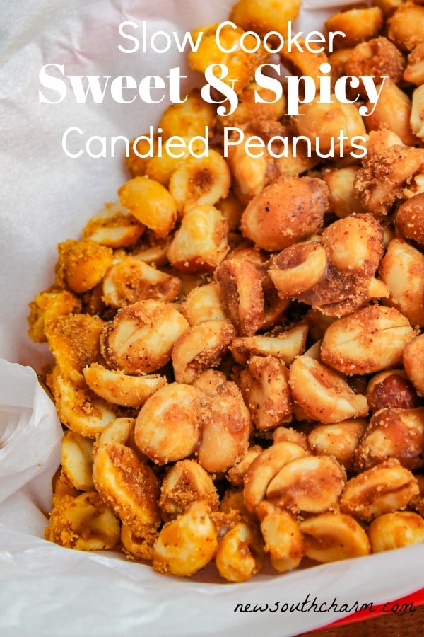 The combination of sweet brown sugar and Sriracha sauce give these Slow Cooker Sweet and Spicy Peanuts an amazing flavor that is seriously addictive!
