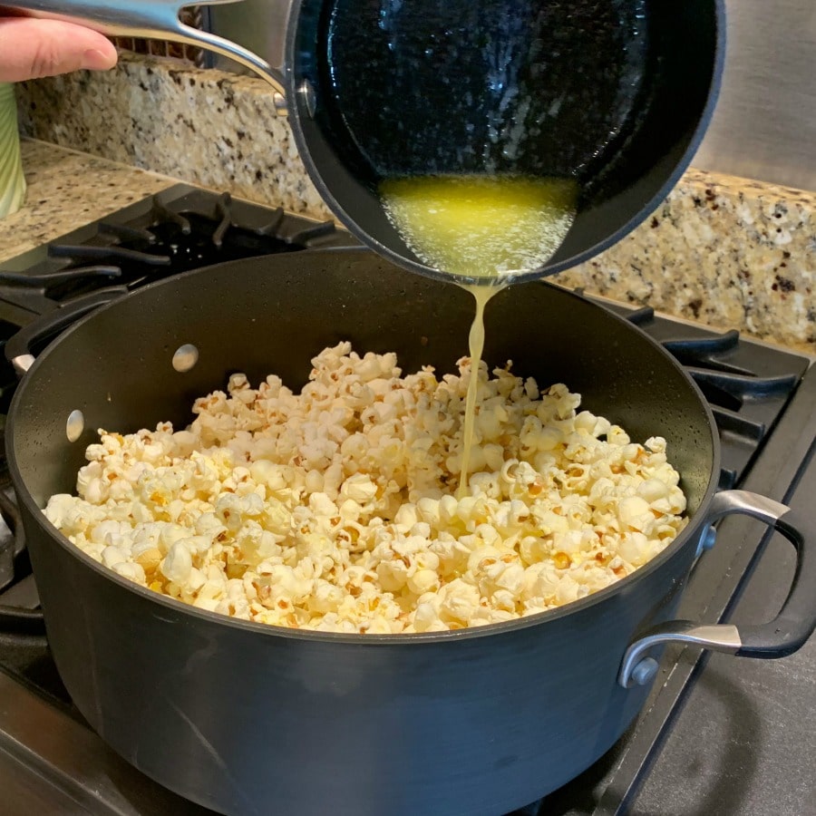 popcorn popping on stove