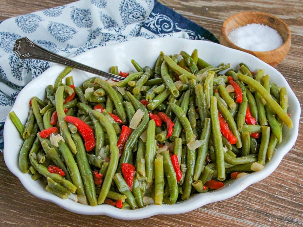 Green Beans with Roasteed Red Peppers