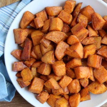 Roasted Cinnamon Brown Sugar Sweet Potatoes - New South Charm: