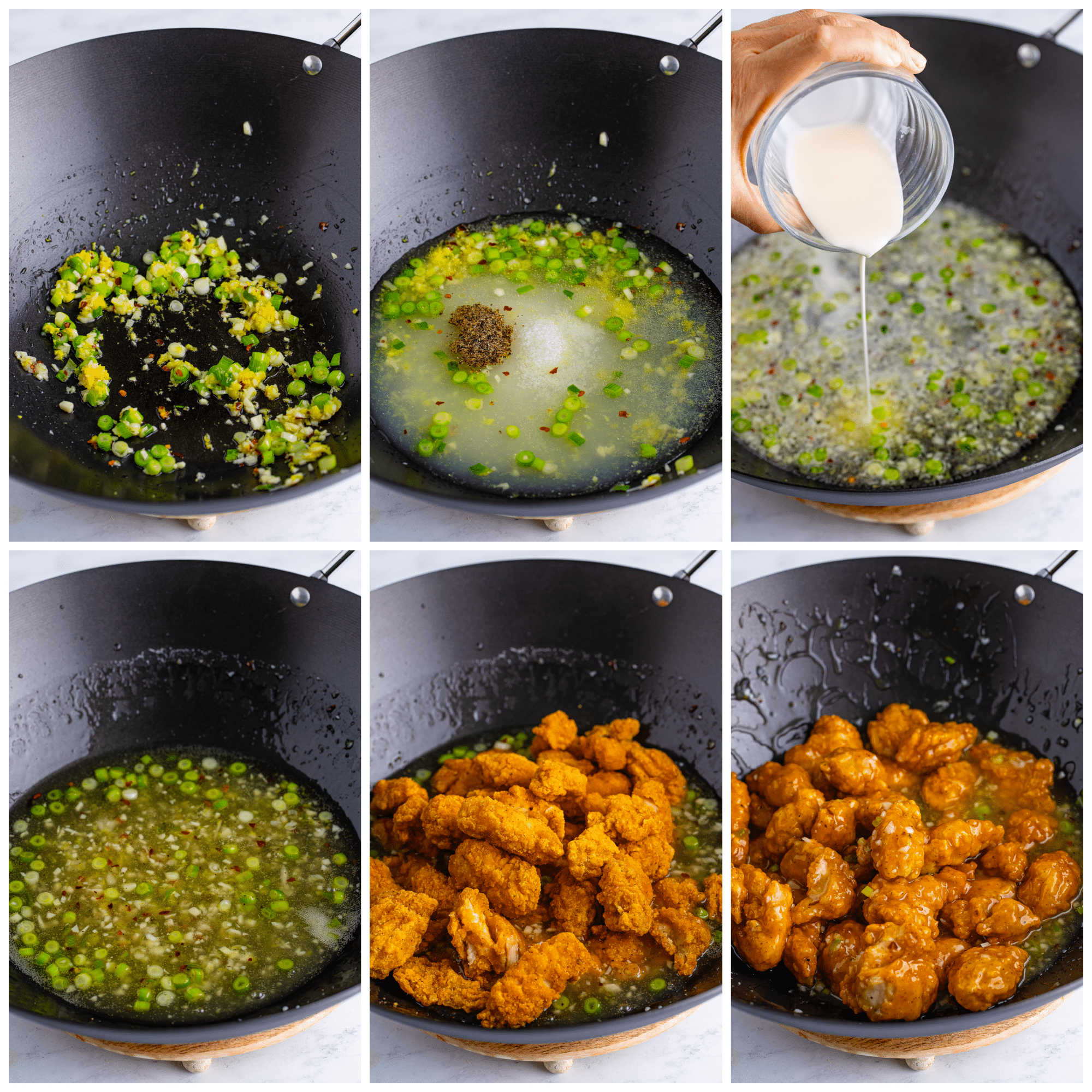 A college image showing the step by step process for making this recipe.