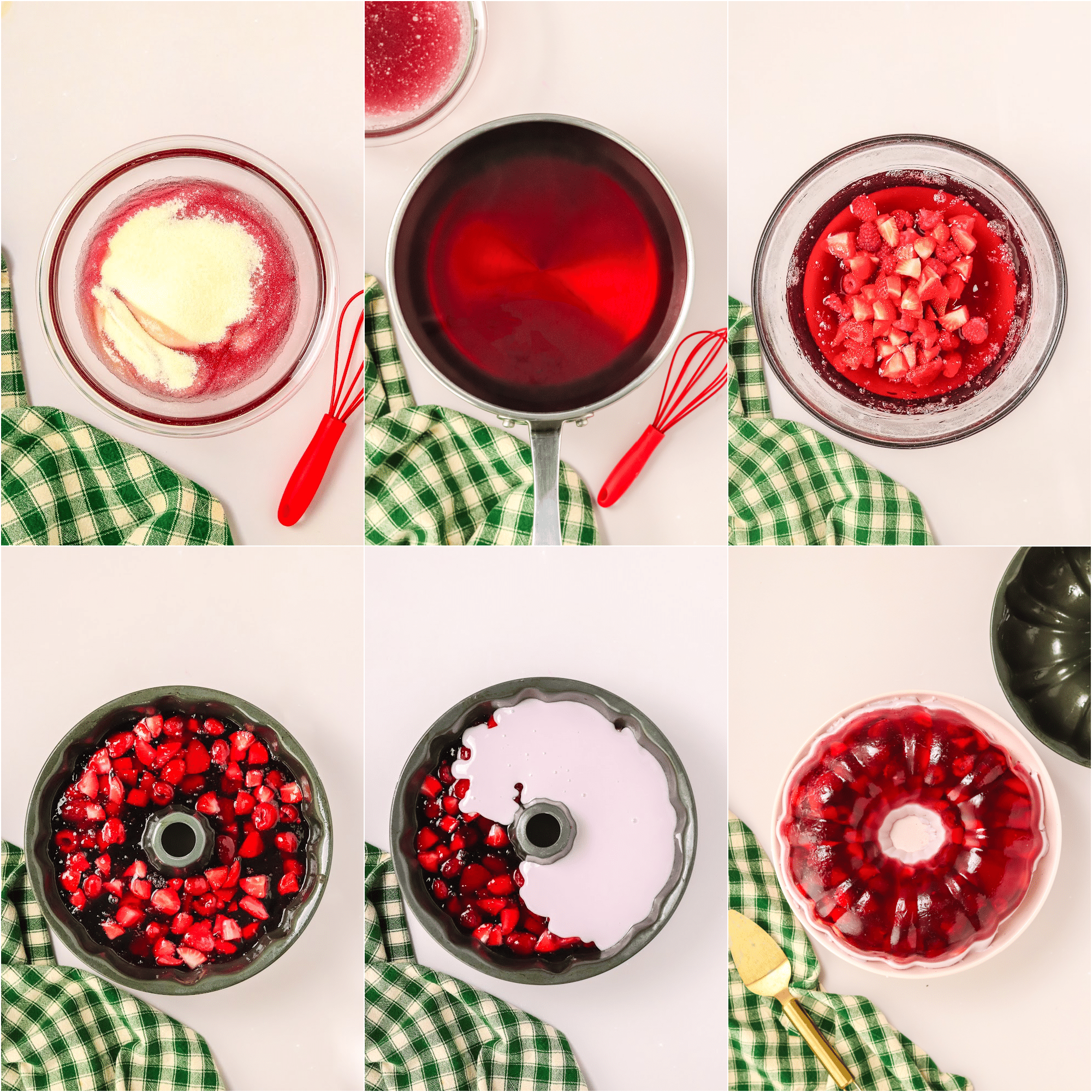 Collage image showing steps to create this recipe.